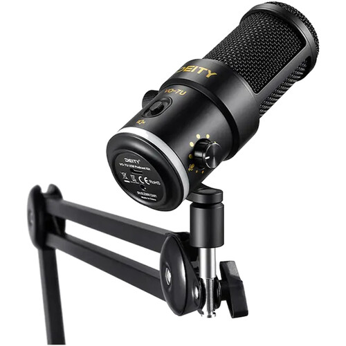 Студійний микрофон Deity Microphones VO-7U Dynamic Supercardioid USB Streamer Microphone Kit with Boom Arm (Black) (DTA0196D23) | DEITY Microphones