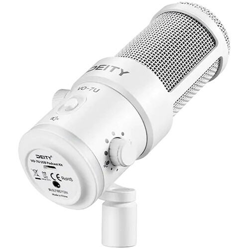 Мікрофон Deity Microphones VO-7U Dynamic Supercardioid USB Streamer Microphone Kit with Desktop Tripod (White) (DTA0196D20) | DEITY Microphones