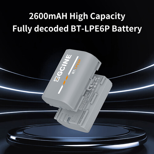 Акумулятор ZGCINE LP-E6P Camera Battery (2600mAh) (BT-LPE6P) | ZGCINE