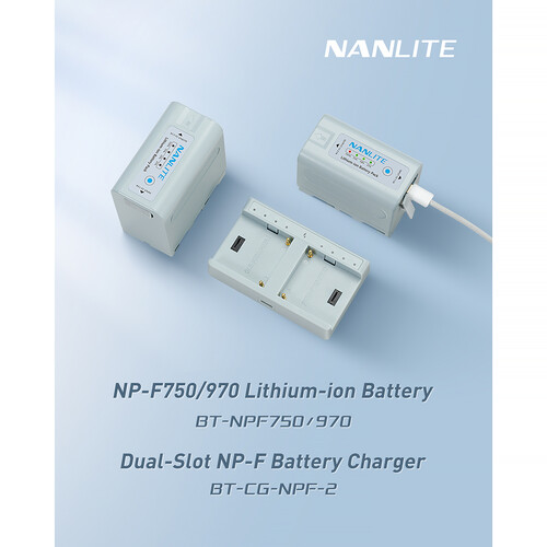 Зарядний пристрій Nanlite 2-Bay L-Series/NP-F Battery Charger (BT-CG-NPF-2) | Nanlite