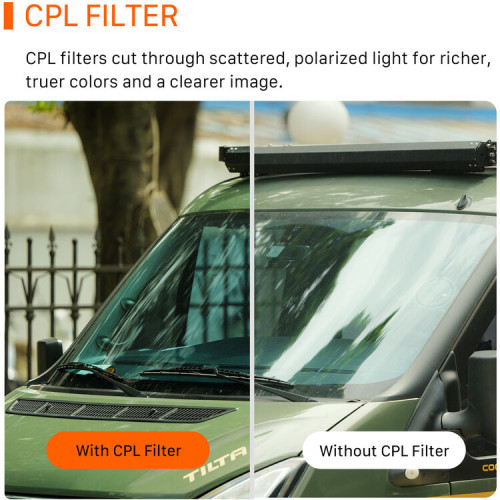 Світлофільтр Tilta Polarizer Filter for DJI Osmo Action 6 (TA-T95-POLA-B) | Tilta
