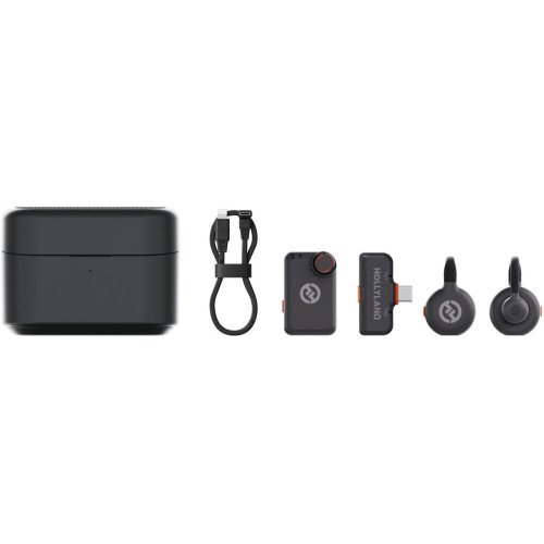 Радиосистема Hollyland LARK M2S Combo 2-Person Wireless Microphone System for Cameras and Mobile Devices (2.4 GHz, Space Gray) (LARK M2S Combo) | Hollyland