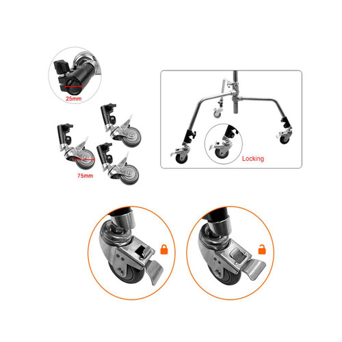Колеса для стоек E-Image CS25-W (CS25-W) | E-image