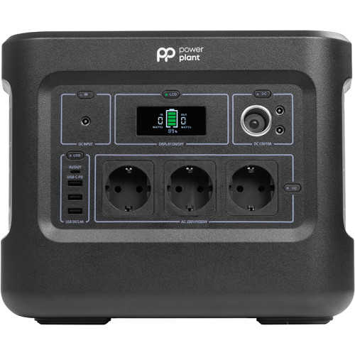 Зарядная станция PowerPlant 1036.8Wh, 288000mAh, 1000W (PB930524) | PowerPlant