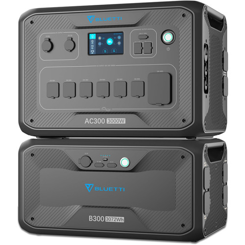Зарядная станция Bluetti AC300 3000W + акумуляторний модуль B300 3072Wh, 853333mAh (PB930944) | BLUETTI