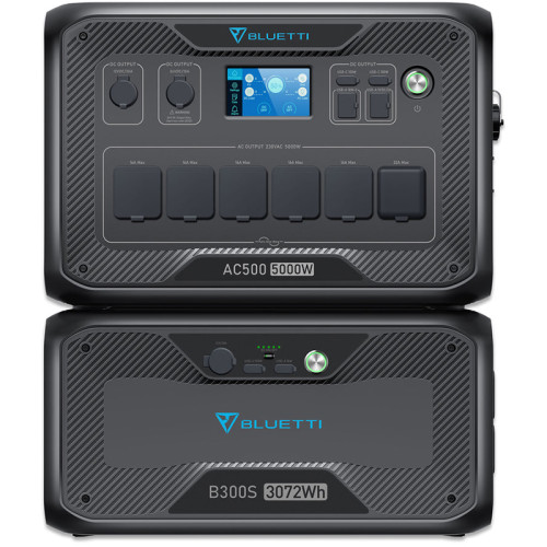 Зарядная станция Bluetti AC500 5000W + акумуляторний модуль B300S 3072Wh, 853333mAh (PB931026) | BLUETTI