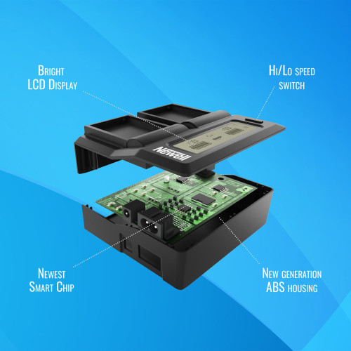 Newell DC-LCD dual channel charger for NP-FP, NP-FH, NP-FV series (NL0231) | от бренда Newell
