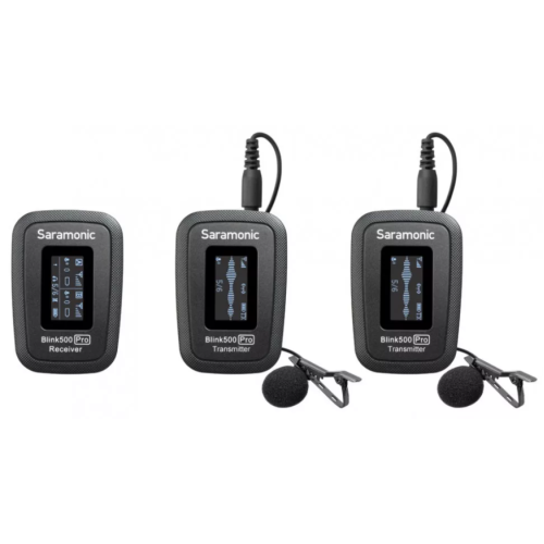 Компактна радіосистема Saramonic Blink 500 Pro B2 2-Person Digital Camera-Mount Wireless Omni Lavalier Microphone System (2.4 GHz, Snow White) (BLINK 500 PRO B2) | Saramonic