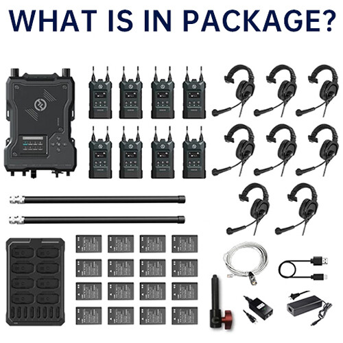 Внутрішній зв'язок Hollyland Solidcom M1 Full-Duplex Wireless Intercom Solution (8 Beltpacks) (HL-Solidcom M1-8B) | Hollyland