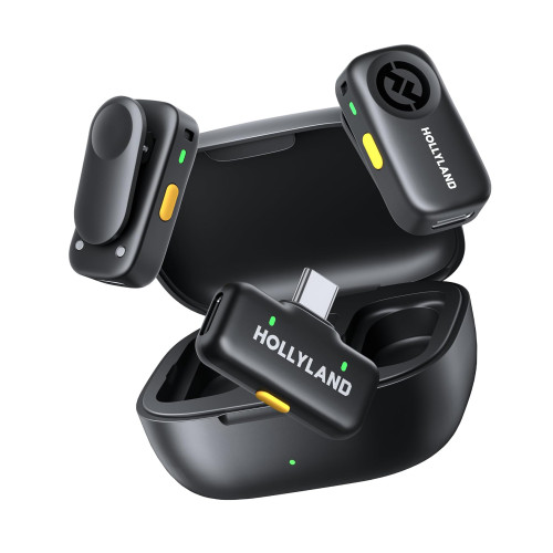 Беспроводная микрофонная система Hollyland LARK A2 Duo 2TX&1RX Wireless Microphone System with USB-C Reciver (Space Gray, 2.4 GHz) (LARK A2 DUO) | от бренда Hollyland