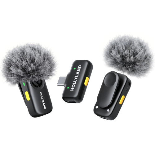 Беспроводная микрофонная система Hollyland LARK A2 Miini Duo 2TX&1RX Wireless Microphone System with USB-C Reciver (Space Gray, 2.4 GHz) (LARK A2 MINI DUO) | от бренда Hollyland