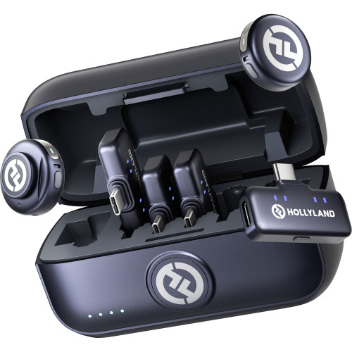 Беспроводная микрофонная система Hollyland LARK M3 Combo 2TX&4RX Wireless Microphone System with 2 Clip-On Mic/Transmitters & 4 USB Receivers (2.4 GHz) (LARK M3 Combo 2TX_4RX) | от бренда Hollyland