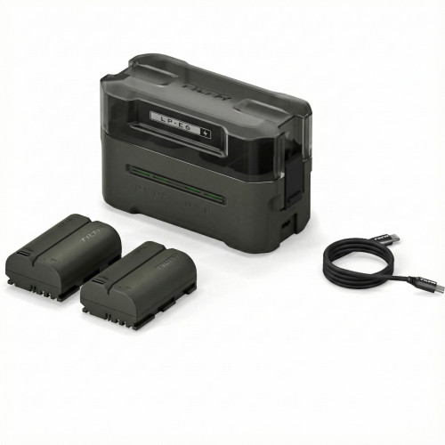 Зарядна станція з батареями Tilta LP-E6P Kit with 2 Batteries and Charging Station (TBC-E6P-A-GN) | Tilta