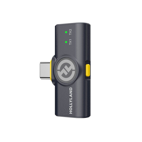 Радіосистема Hollyland LARK M2 DUO 2-Person Wireless Microphone System with USB-C Connector (2.4 GHz, Shine Charcoal) (Lark M2 with USB-C Plug) | Hollyland