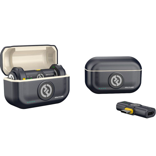 Радіосистема Hollyland LARK M2 DUO 2-Person Wireless Microphone System with USB-C Connector (2.4 GHz, Shine Charcoal) (Lark M2 with USB-C Plug) | Hollyland