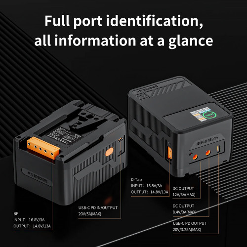 Акумулятор ZGCINE X99 (14.8V / 7000 mAh / 99Wh) V-Mount Battery USB-C PD in/out 100W Fast Charging (ZG-X99) | від бренду ZGCINE